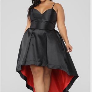 Black and red high low dress 2xl